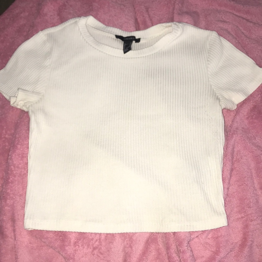 white crop top